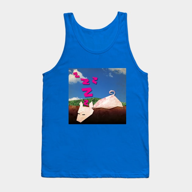 LE COCHON DE SNOOZE (A snoozing pig). Tank Top by CliffordHayes